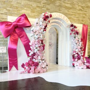 Giant bows with backdrops 