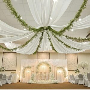 Greenery and draping
