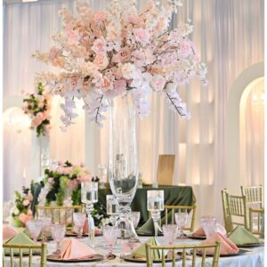 Dusty Pink Floral Vase Centerpiece