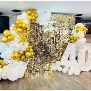 Balloons & Shimmer wall (Gold)
