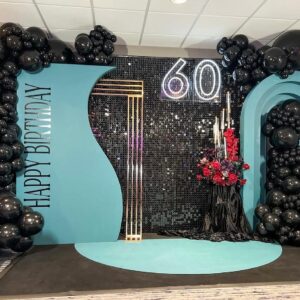 Balloons & Shimmer wall (Black / Blue)