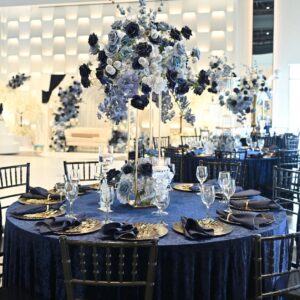 Large Blue Floral Centerpiece