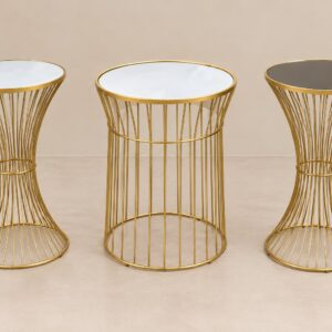 Gold Geometric Pedestal 3 pieces Set