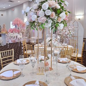 Pink and gold Centerpiece