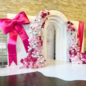 Vibrant Pink Flower Towers